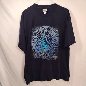 Lee Sport Tag . 2000 MLB Subway Series World Series 2000 Black Men's Size Xtra L